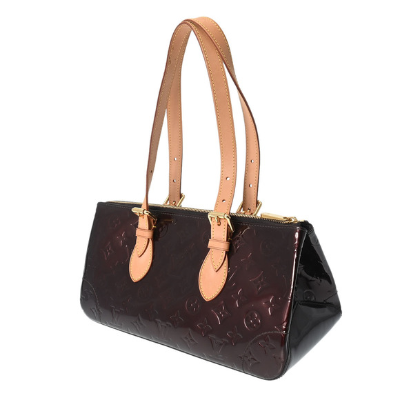 Louis Vuitton Vernis Pinkwood Monogram Handbag Amaranth - Picture 2 of 12